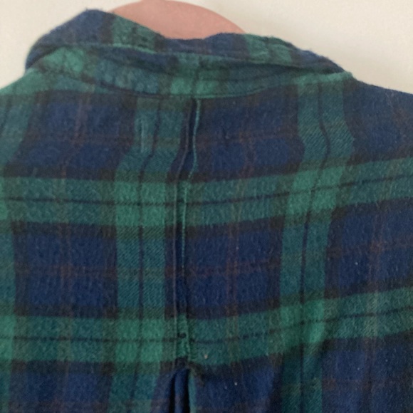 BDG blue and green plaid button down - Picture 2 of 5